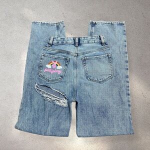 PLAYBOY BY PACSUN HIGH RISE STRAIGHT JEANS